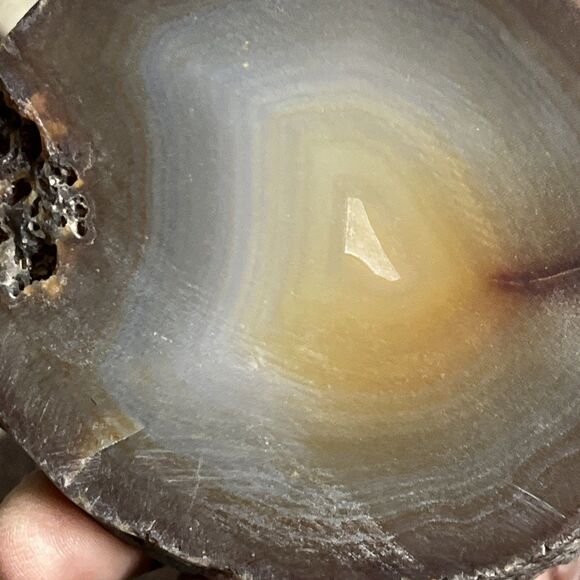 Agate Geode Mineral Crystal Rock Mine Figurine with Pewter Miners & Train Pyrite - Picture 10 of 10